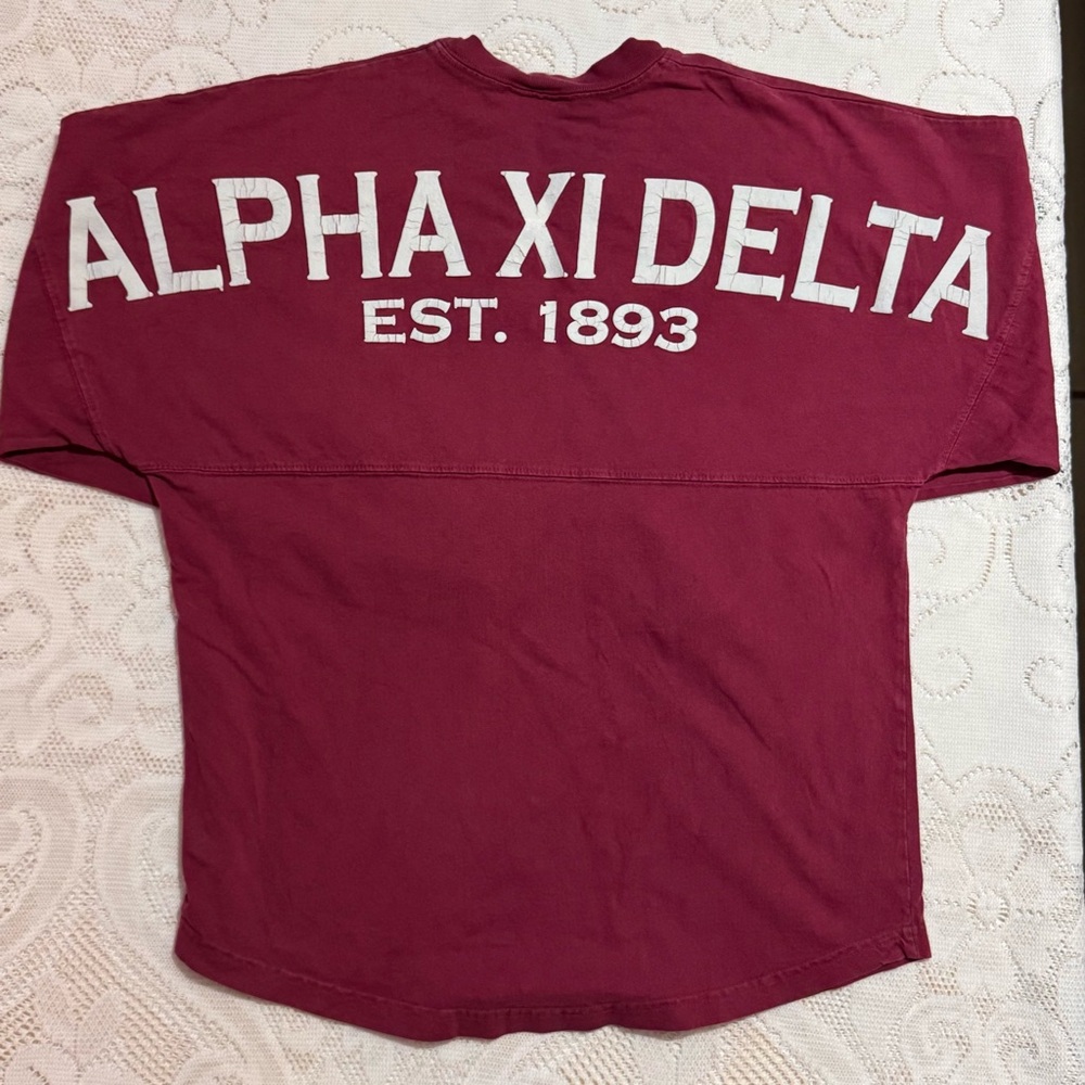 Alpha Xi Delta sorority spirit Jersey, S, long sleeve pullover